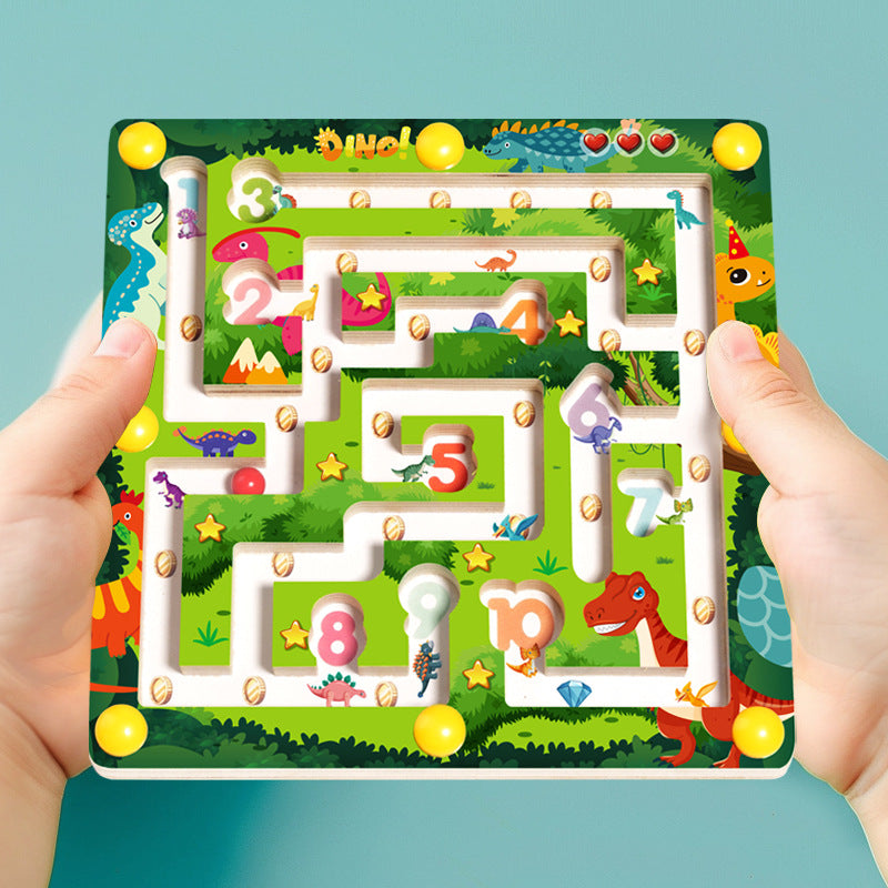 Magnetic Beads Puzzle Board – Montessori Learning Toy for Kids
