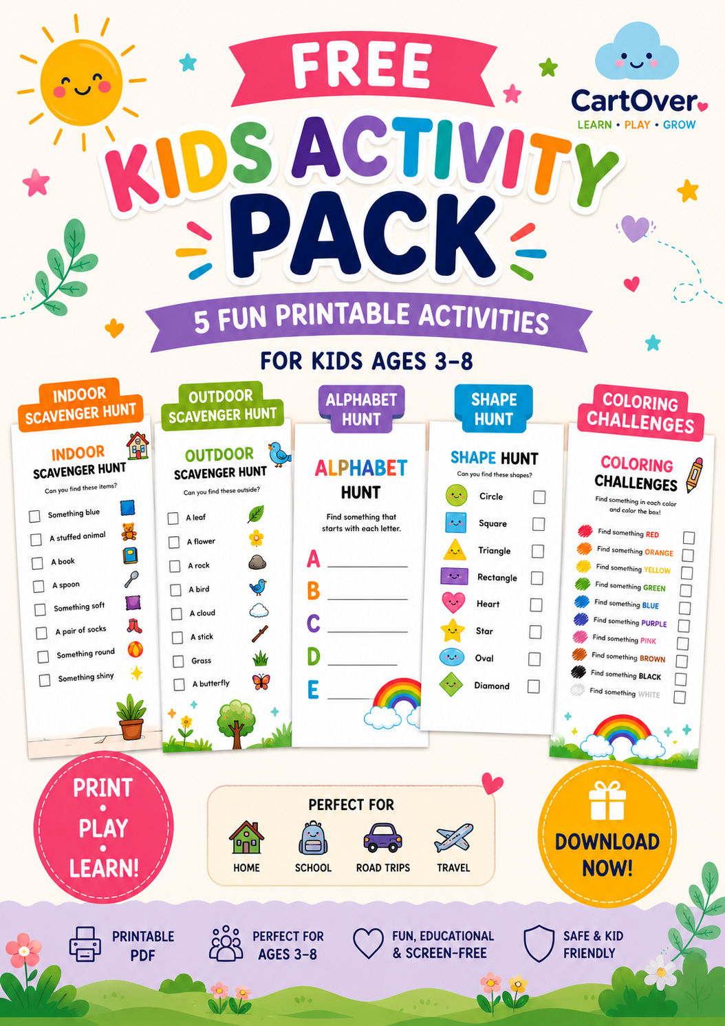 Scavenger Hunt FREE Kids Activity Pack PDF