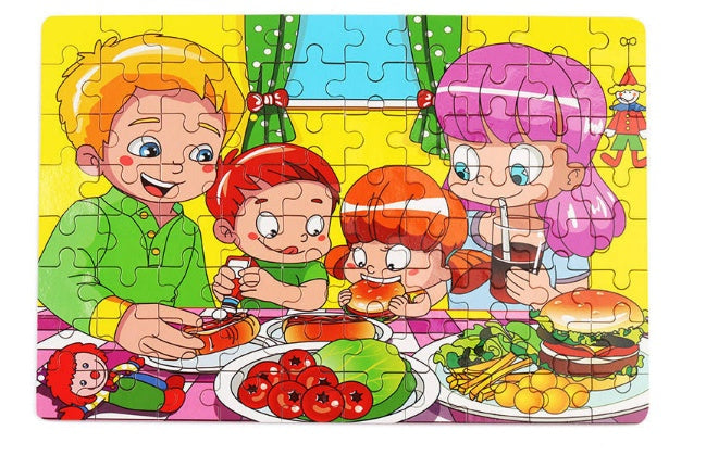 wooden educational toys educational development baby kids training toys children animal puzzle