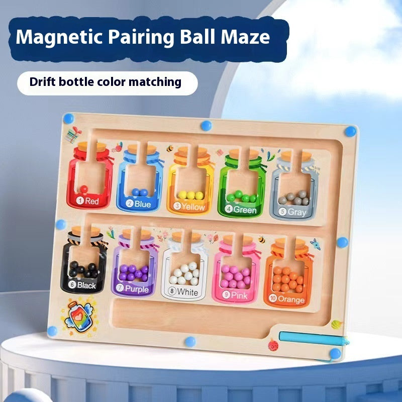 Magnetic Beads Puzzle Board – Montessori Learning Toy for Kids