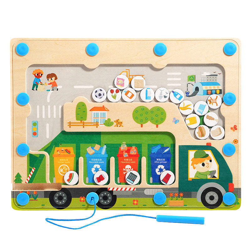 Magnetic Beads Puzzle Board – Montessori Learning Toy for Kids