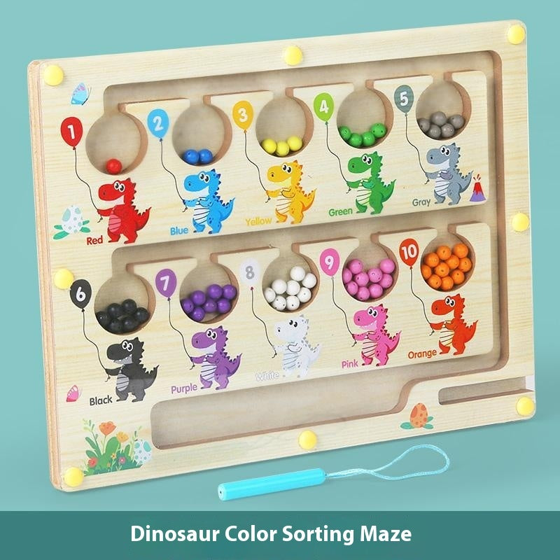 Magnetic Beads Puzzle Board – Montessori Learning Toy for Kids