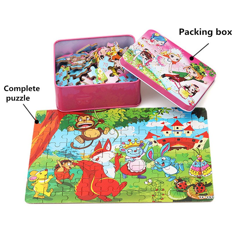 wooden educational toys educational development baby kids training toys children animal puzzle
