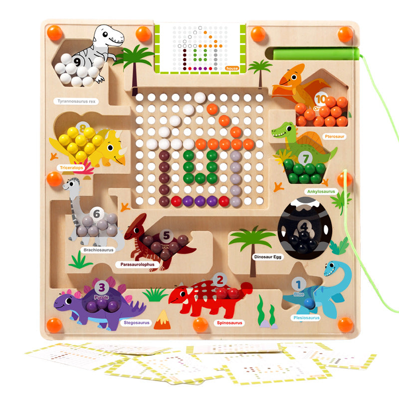 Magnetic Beads Puzzle Board – Montessori Learning Toy for Kids