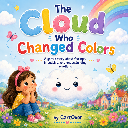 The Cloud Who Changed Colors | Kids Emotions Storybook Printable PDF | Ages 3–7