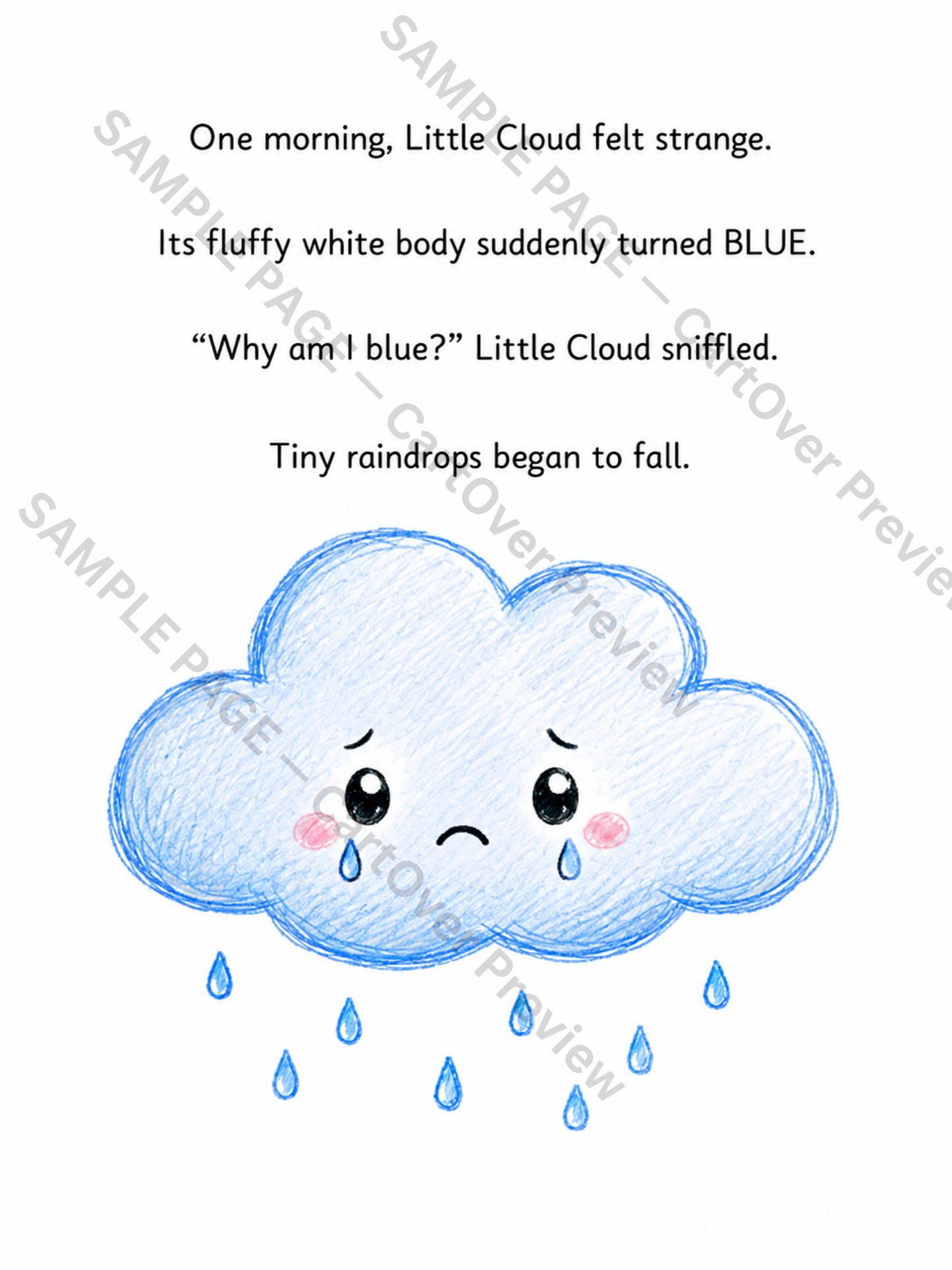 The Cloud Who Changed Colors | Kids Emotions Storybook Printable PDF | Ages 3–7