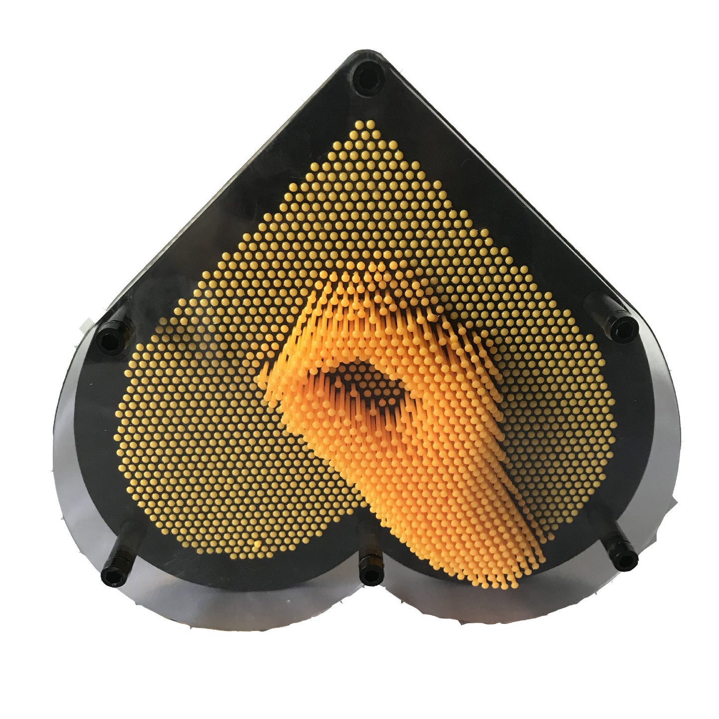 3D Heart Pin Art Toy – Sensory & Creative Impression Board (Yellow)