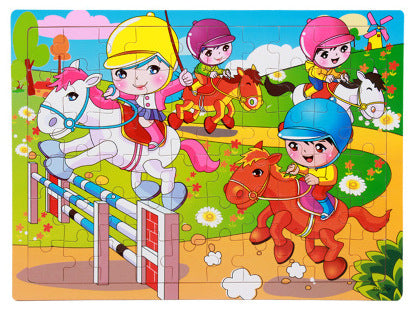 wooden educational toys educational development baby kids training toys children animal puzzle