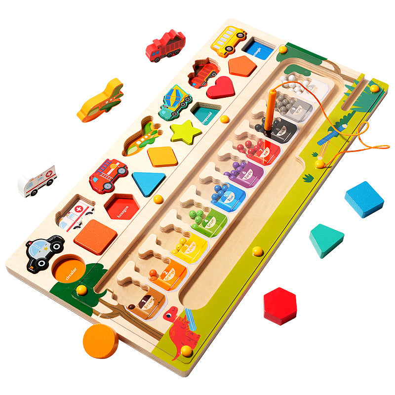 Magnetic Beads Puzzle Board – Montessori Learning Toy for Kids